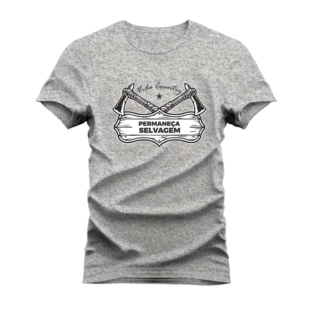 CAMISETA PLUS SIZE PERMANEÇA SELVAGEM
