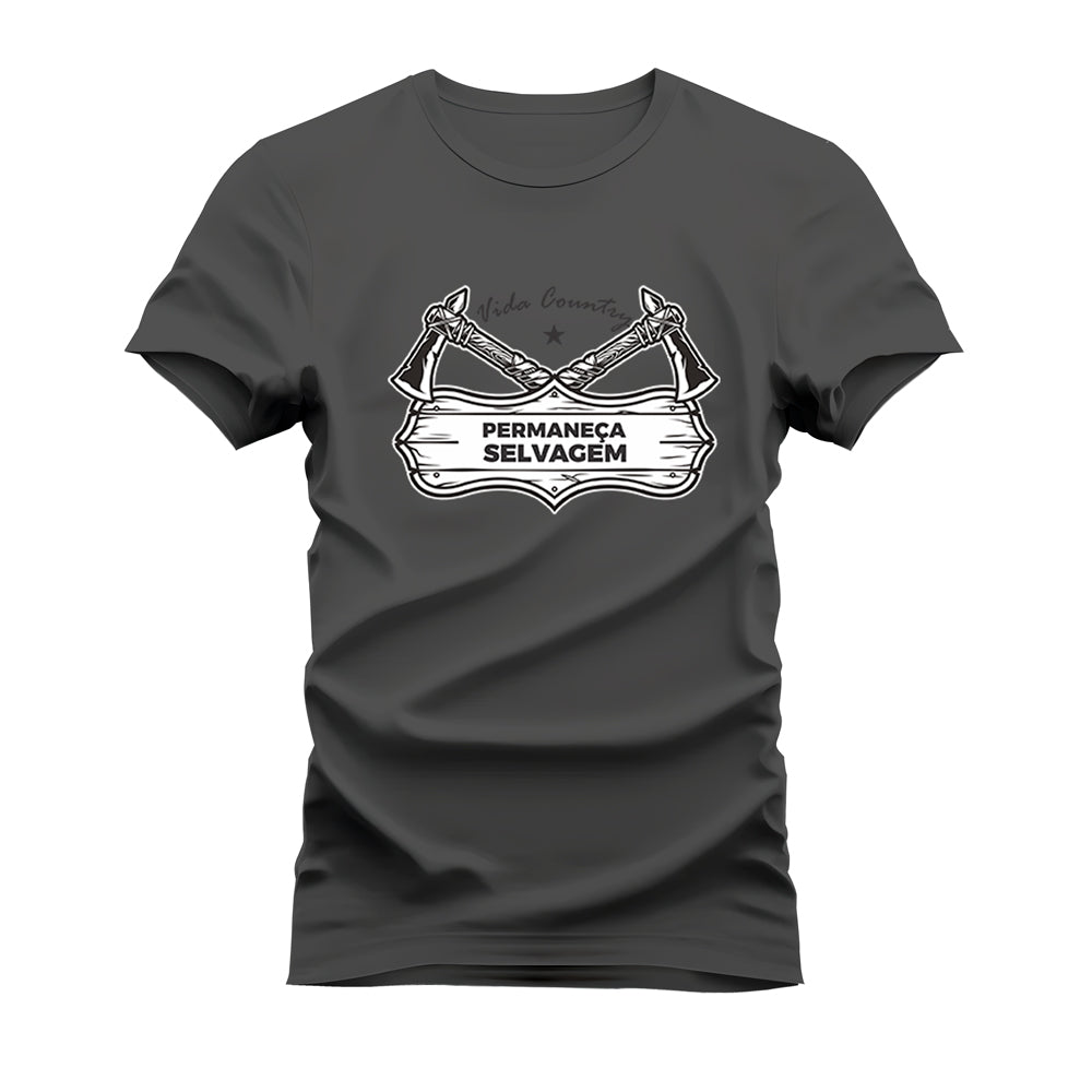 CAMISETA PLUS SIZE PERMANEÇA SELVAGEM