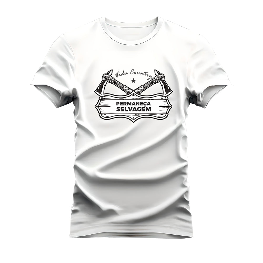 CAMISETA PLUS SIZE PERMANEÇA SELVAGEM