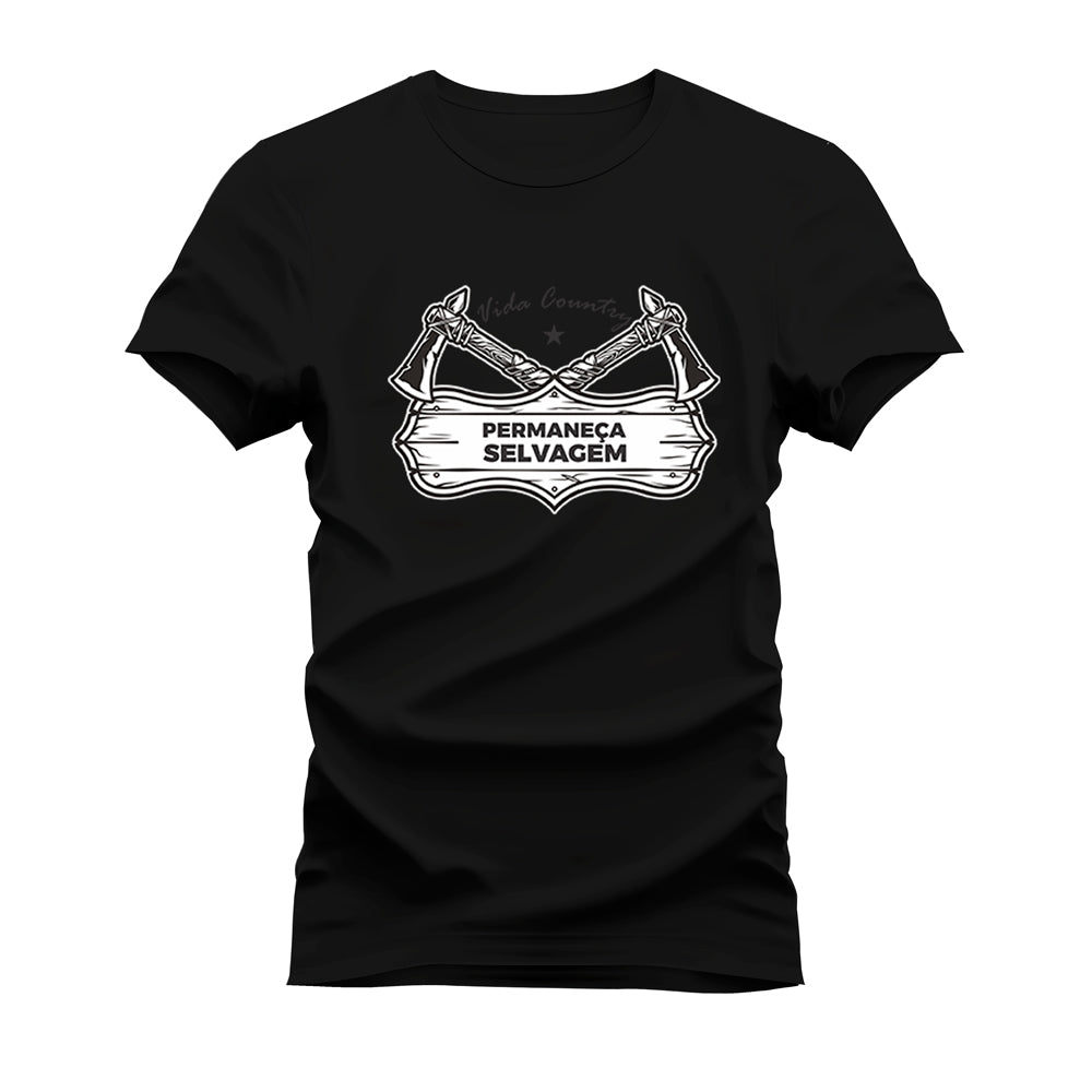 CAMISETA PLUS SIZE PERMANEÇA SELVAGEM