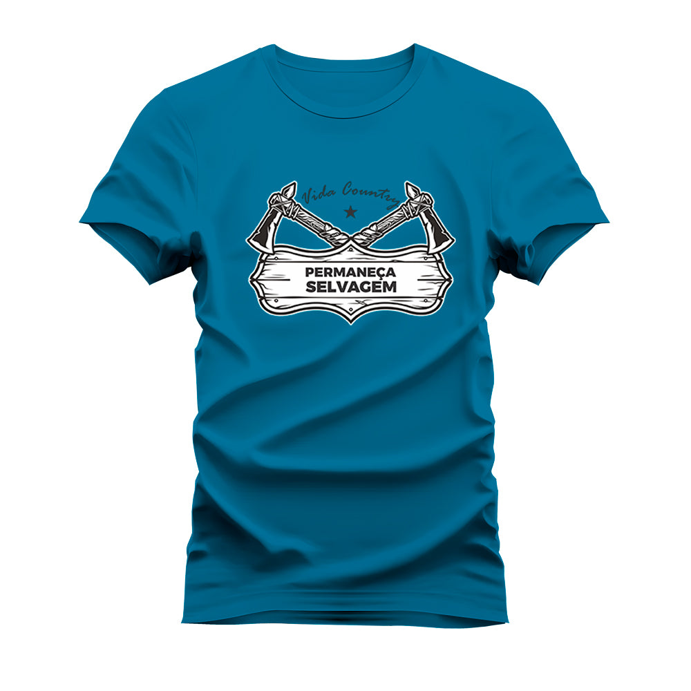 CAMISETA PLUS SIZE PERMANEÇA SELVAGEM