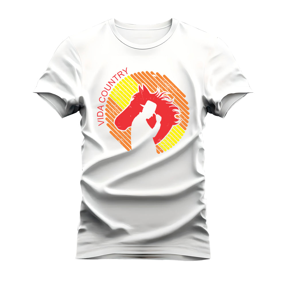 CAMISETA PLUS SIZE VIDA COUNTRY COLORS