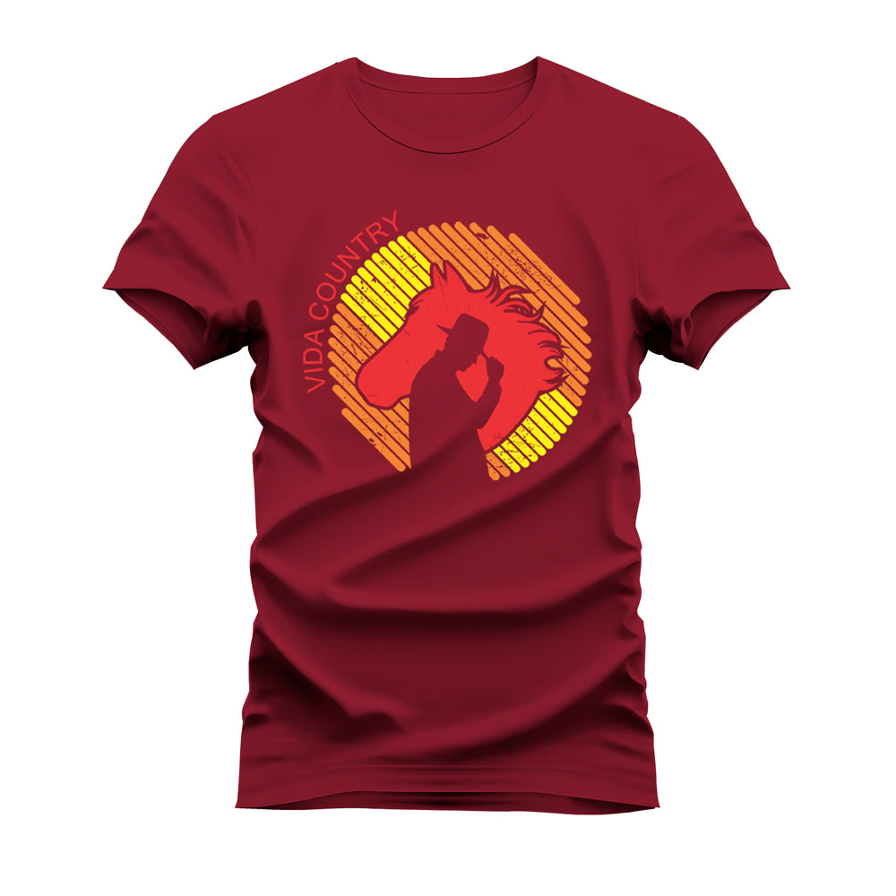 CAMISETA PLUS SIZE VIDA COUNTRY COLORS