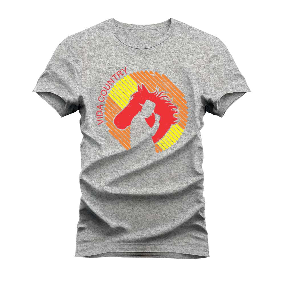 CAMISETA PLUS SIZE VIDA COUNTRY COLORS