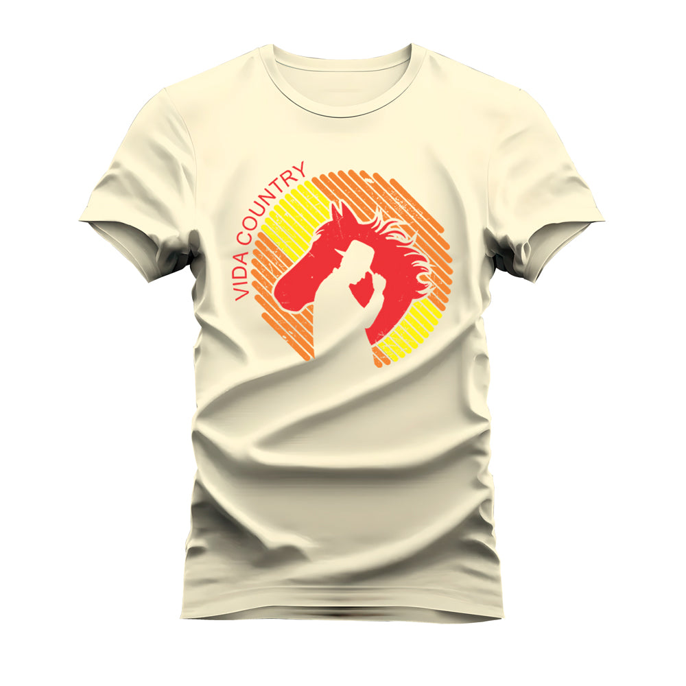 CAMISETA PLUS SIZE VIDA COUNTRY COLORS
