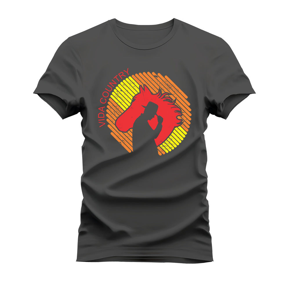 CAMISETA PLUS SIZE VIDA COUNTRY COLORS