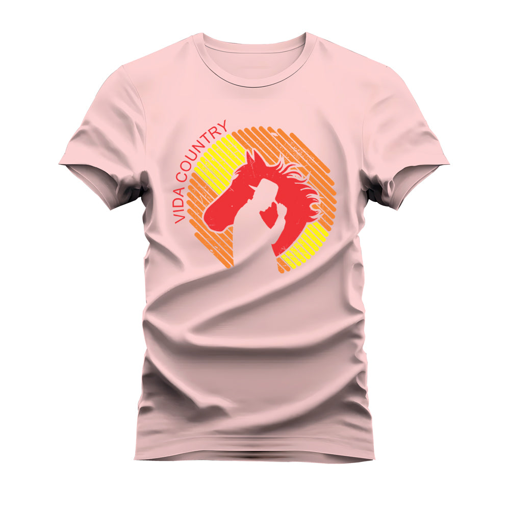 CAMISETA PLUS SIZE VIDA COUNTRY COLORS