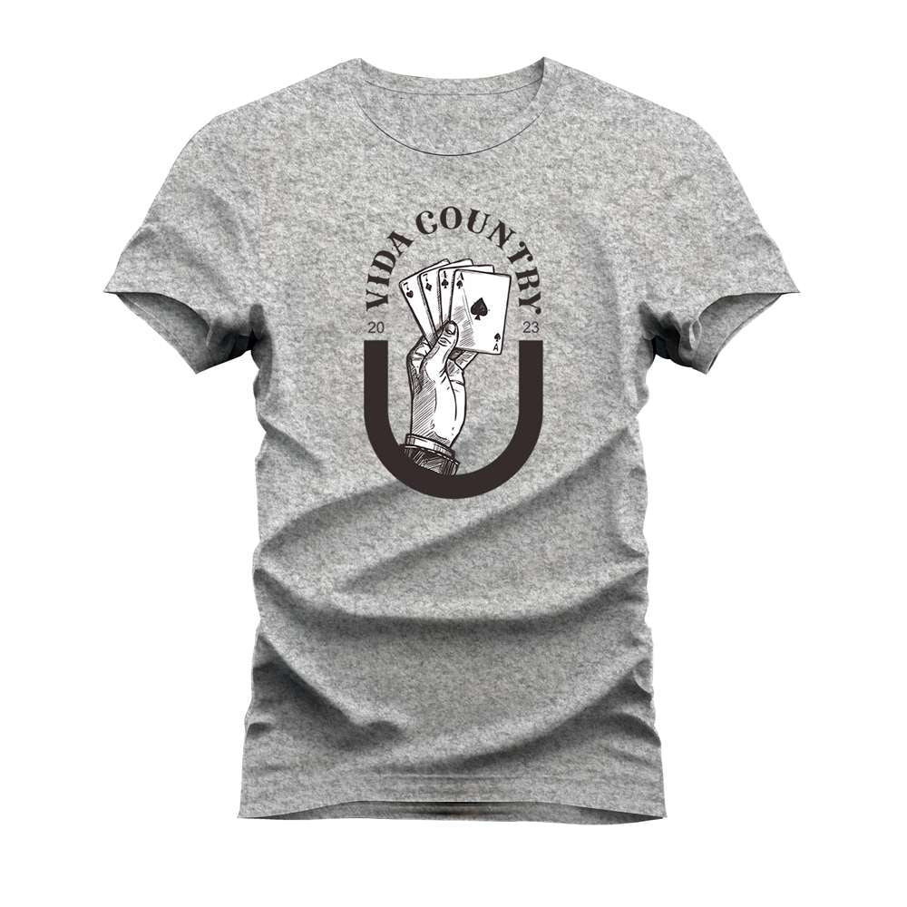 CAMISETA PLUS SIZE VIDA COUNTRY JOGUE O BARALHO