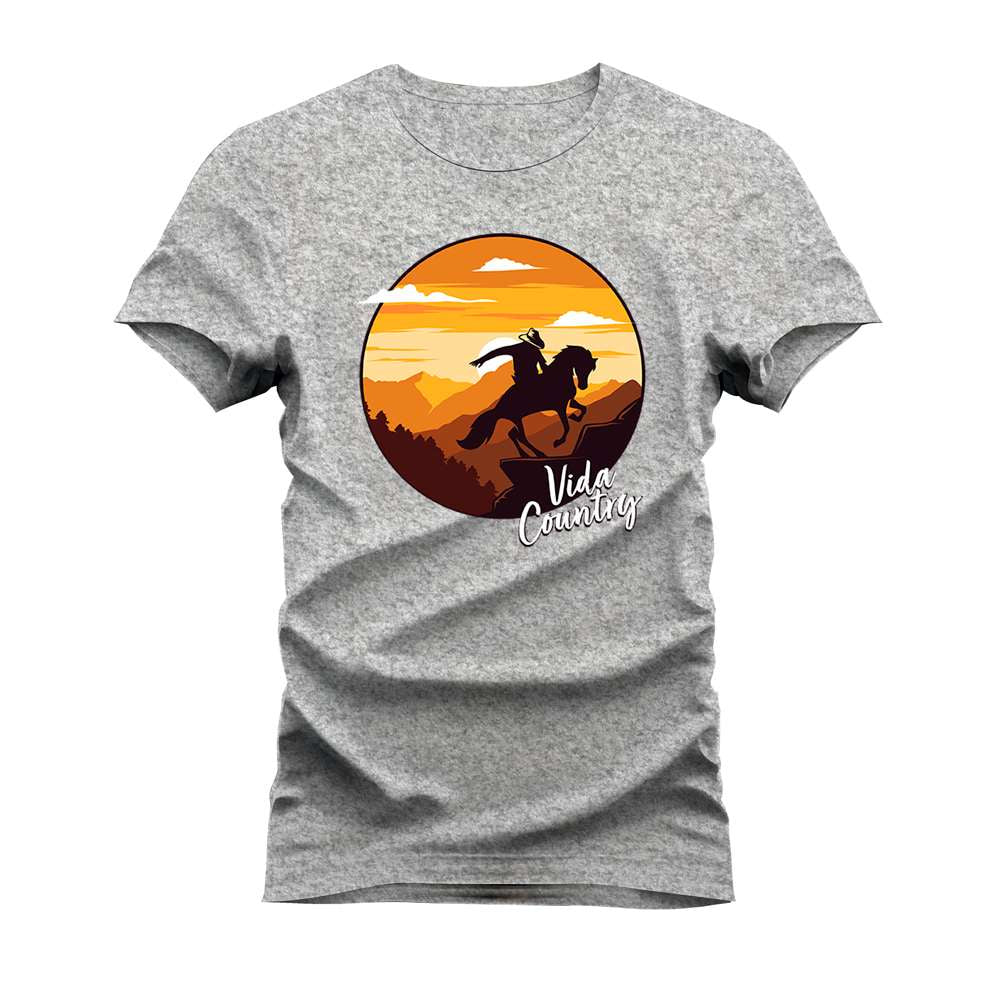 CAMISETA PLUS SIZE VIDA COUNTRY MONTANHAS