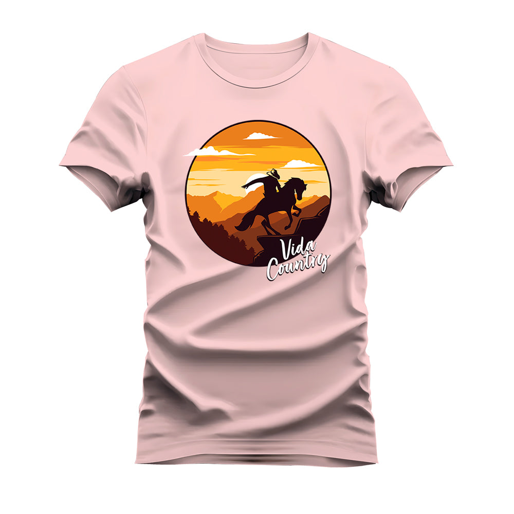CAMISETA PLUS SIZE VIDA COUNTRY MONTANHAS