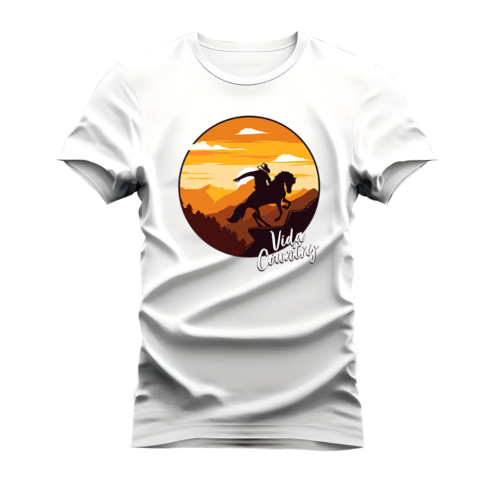 CAMISETA PLUS SIZE VIDA COUNTRY MONTANHAS