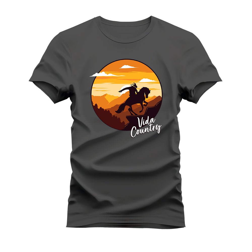 CAMISETA PLUS SIZE VIDA COUNTRY MONTANHAS