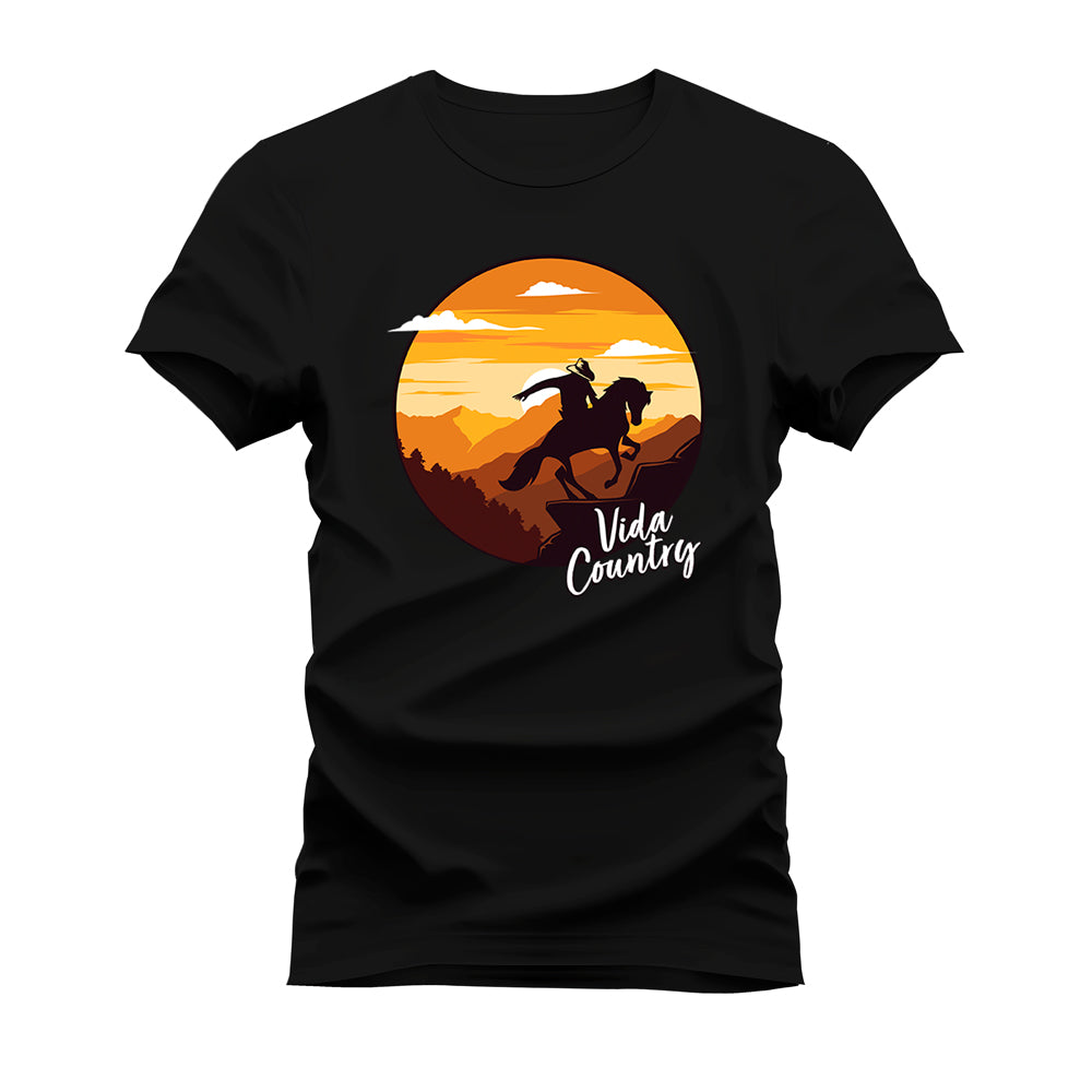 CAMISETA PLUS SIZE VIDA COUNTRY MONTANHAS
