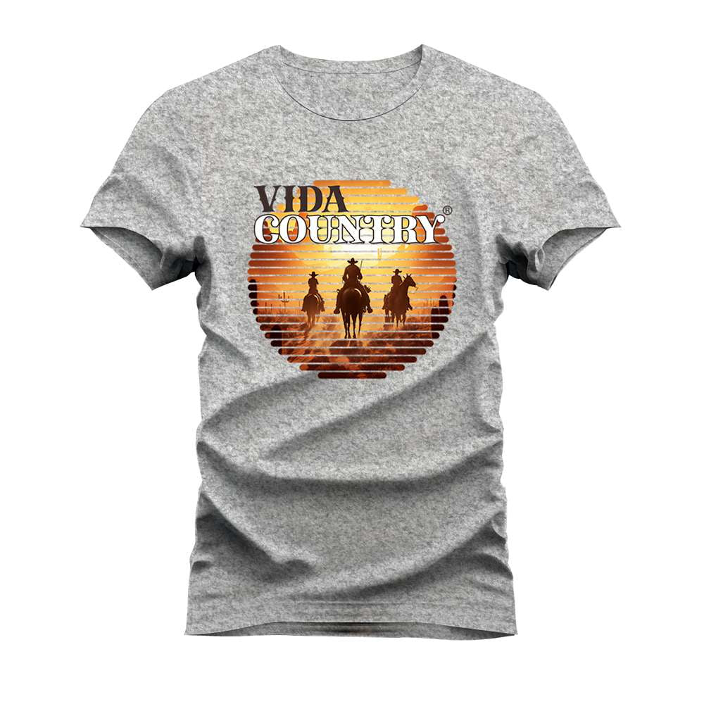 CAMISETA PLUS SIZE VIDA COUNTRY PAISAGEM