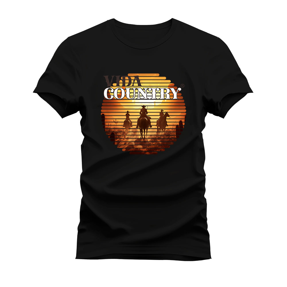 CAMISETA PLUS SIZE VIDA COUNTRY PAISAGEM
