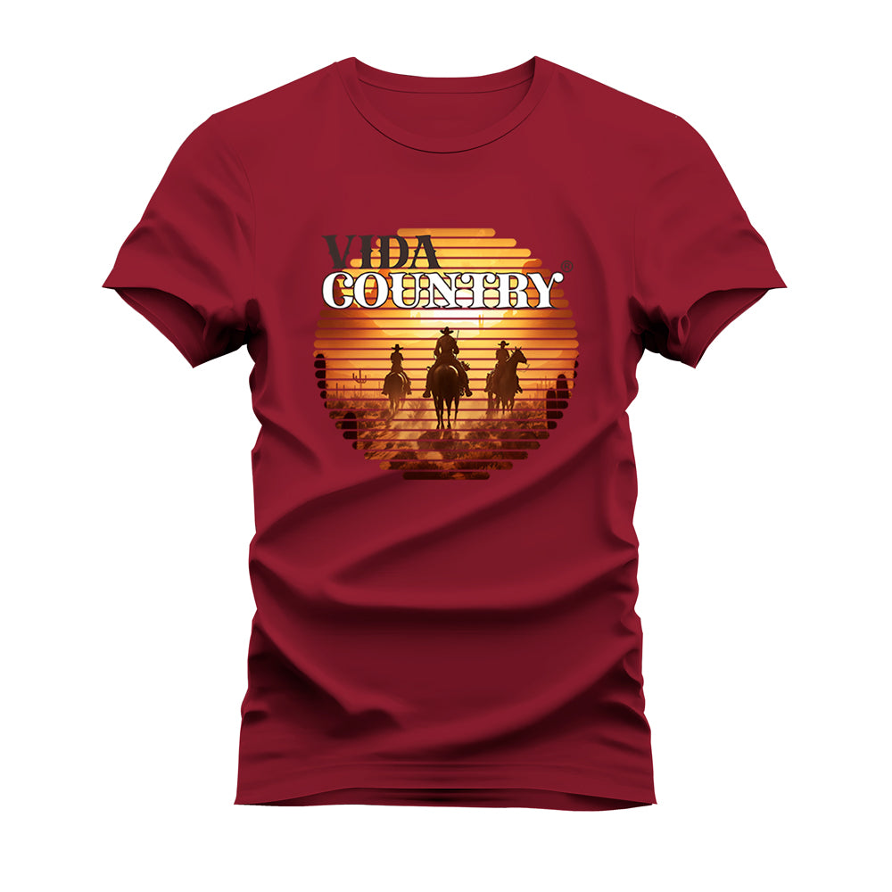 CAMISETA PLUS SIZE VIDA COUNTRY PAISAGEM