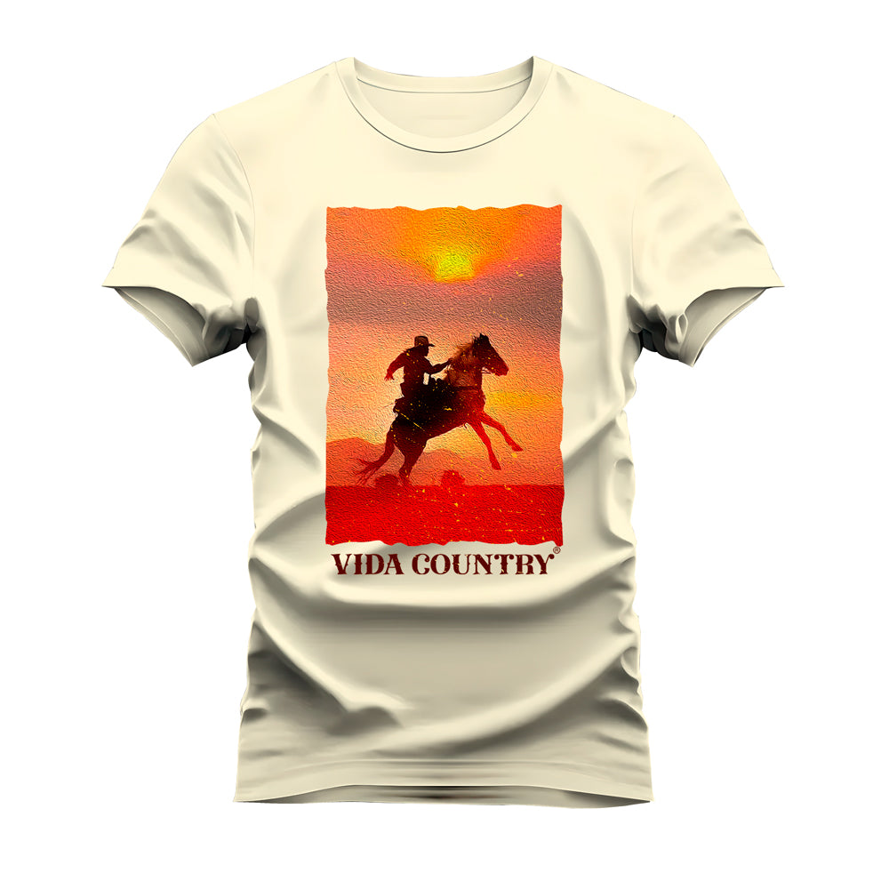 CAMISETA PLUS SIZE VIDA COUNTRY PINTURA