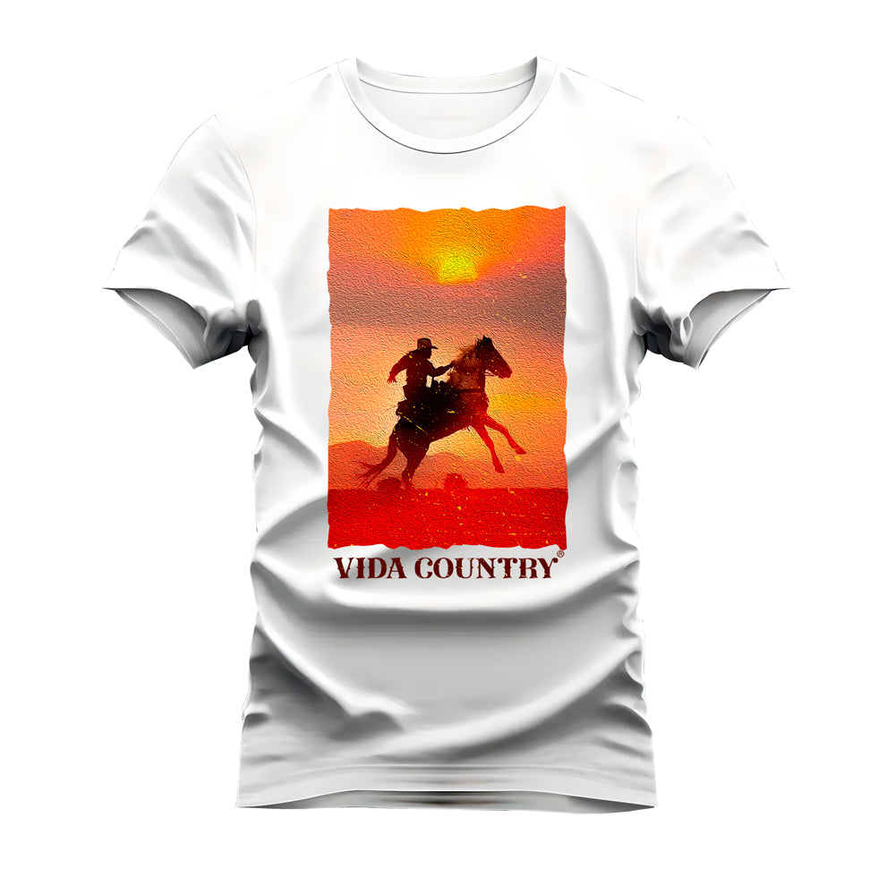CAMISETA PLUS SIZE VIDA COUNTRY PINTURA