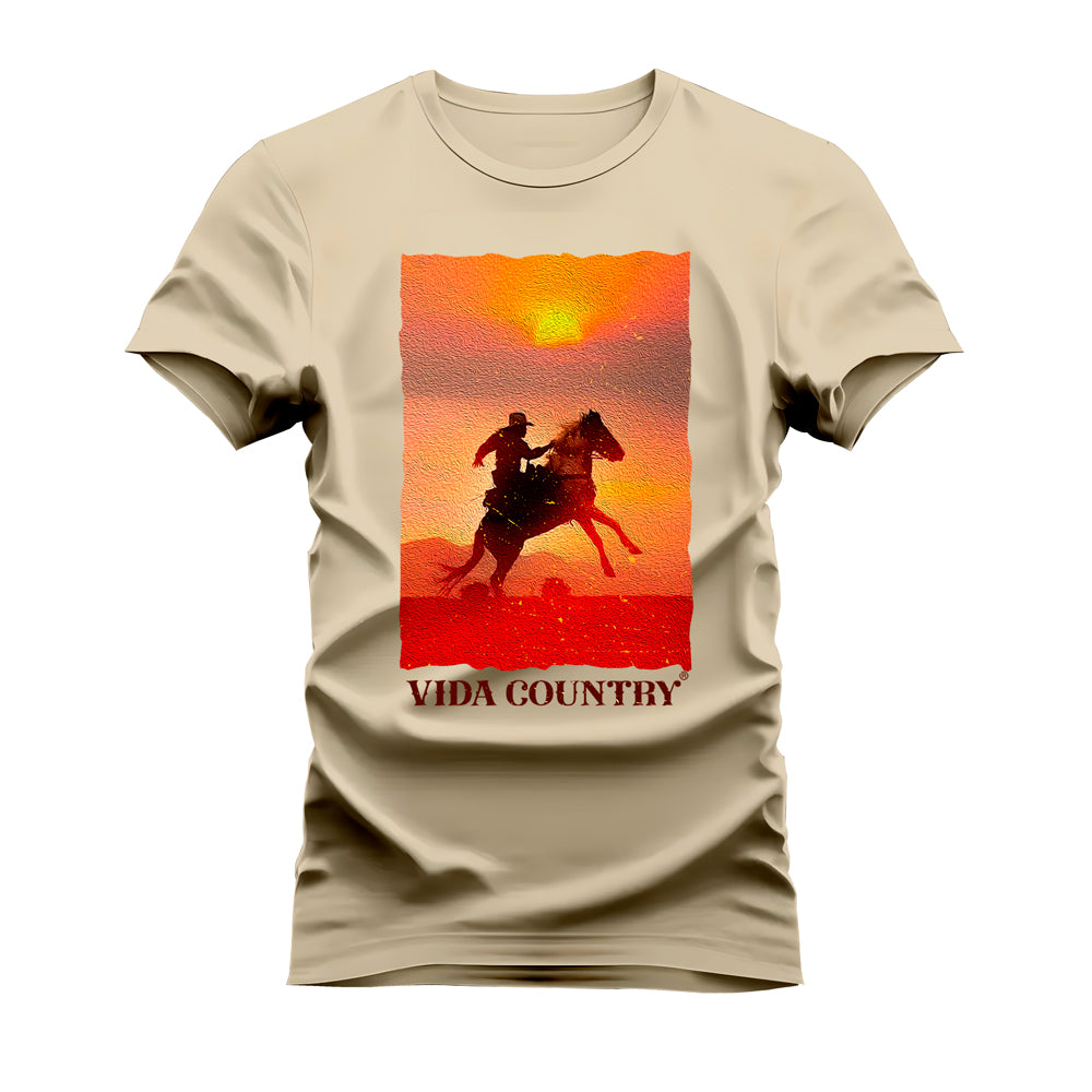 CAMISETA PLUS SIZE VIDA COUNTRY PINTURA