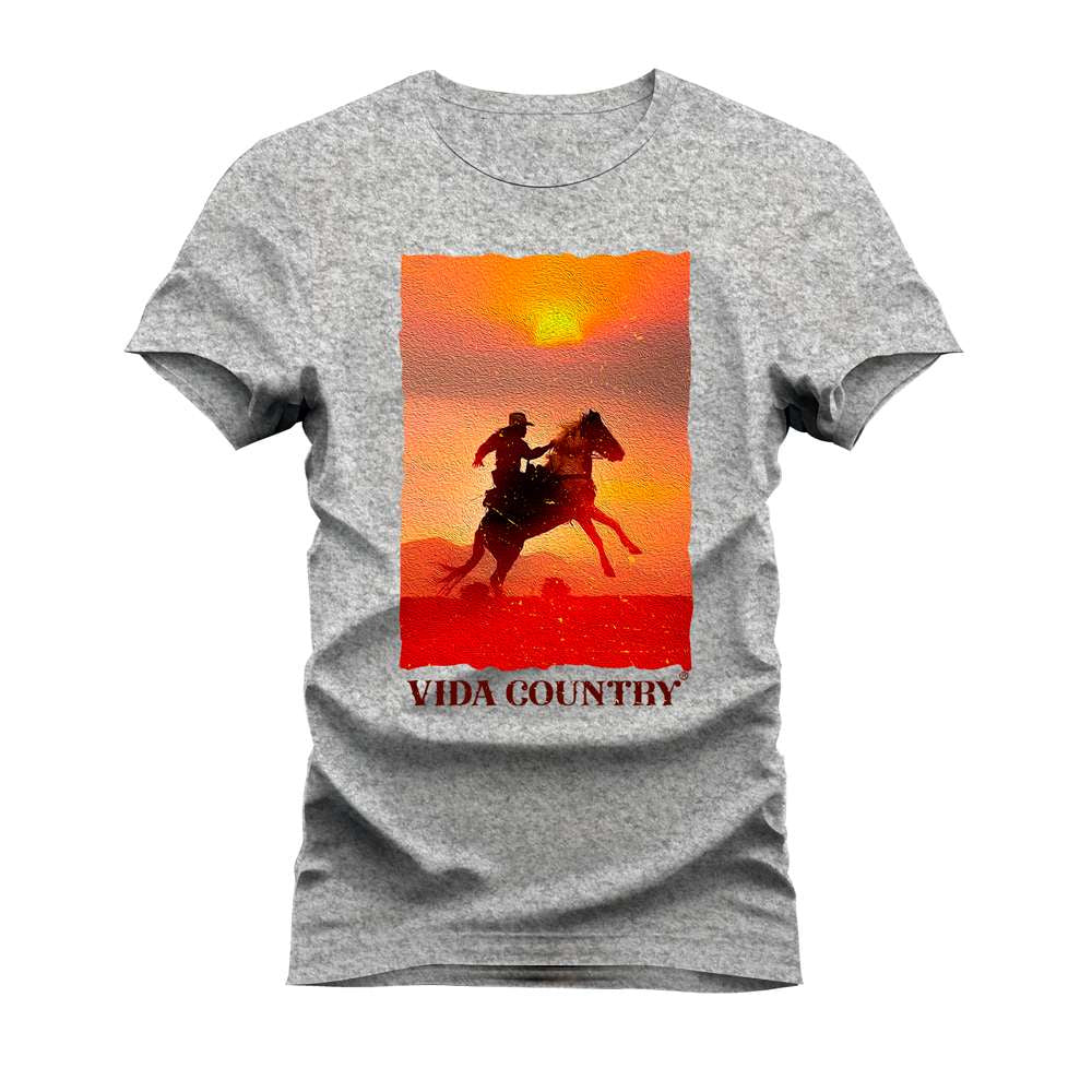 CAMISETA PLUS SIZE VIDA COUNTRY PINTURA