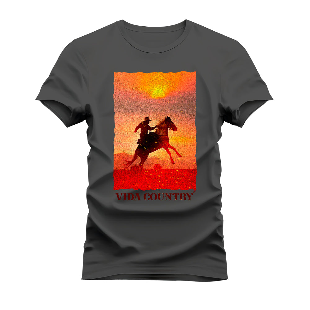CAMISETA PLUS SIZE VIDA COUNTRY PINTURA