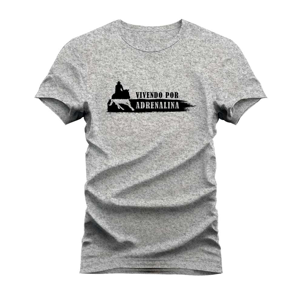 CAMISETA PLUS SIZE VIVENDO POR ADRENALINA