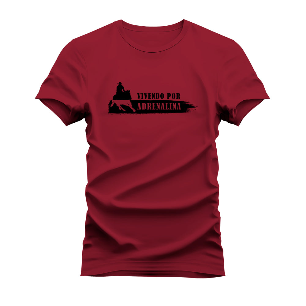 CAMISETA PLUS SIZE VIVENDO POR ADRENALINA