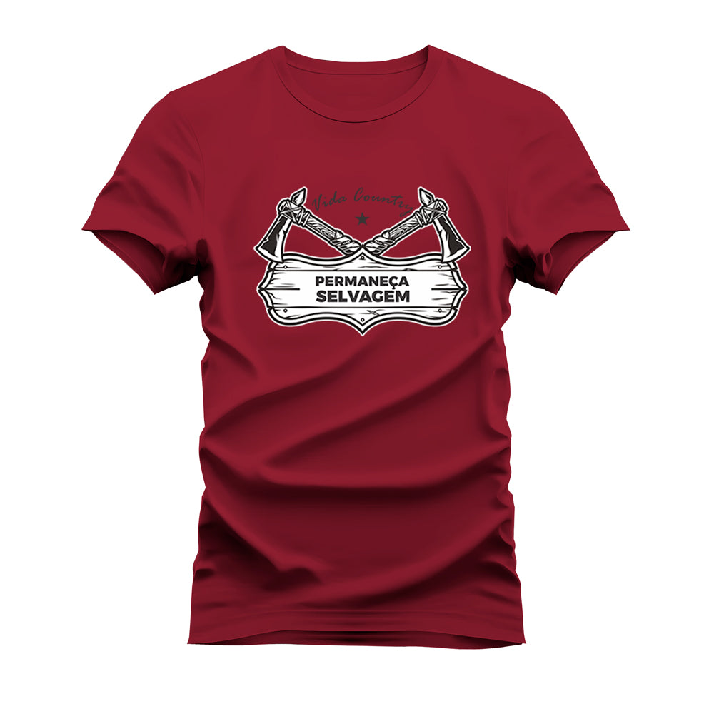CAMISETA PLUS SIZE PERMANEÇA SELVAGEM