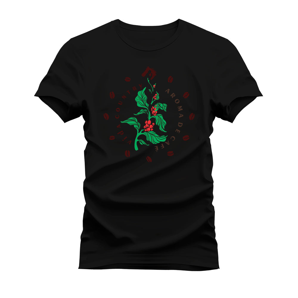 CAMISETA PLUS SIZE VIDA COUNTRY AROMA DE CAFÉ