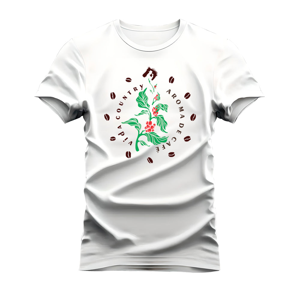 CAMISETA PLUS SIZE VIDA COUNTRY AROMA DE CAFÉ