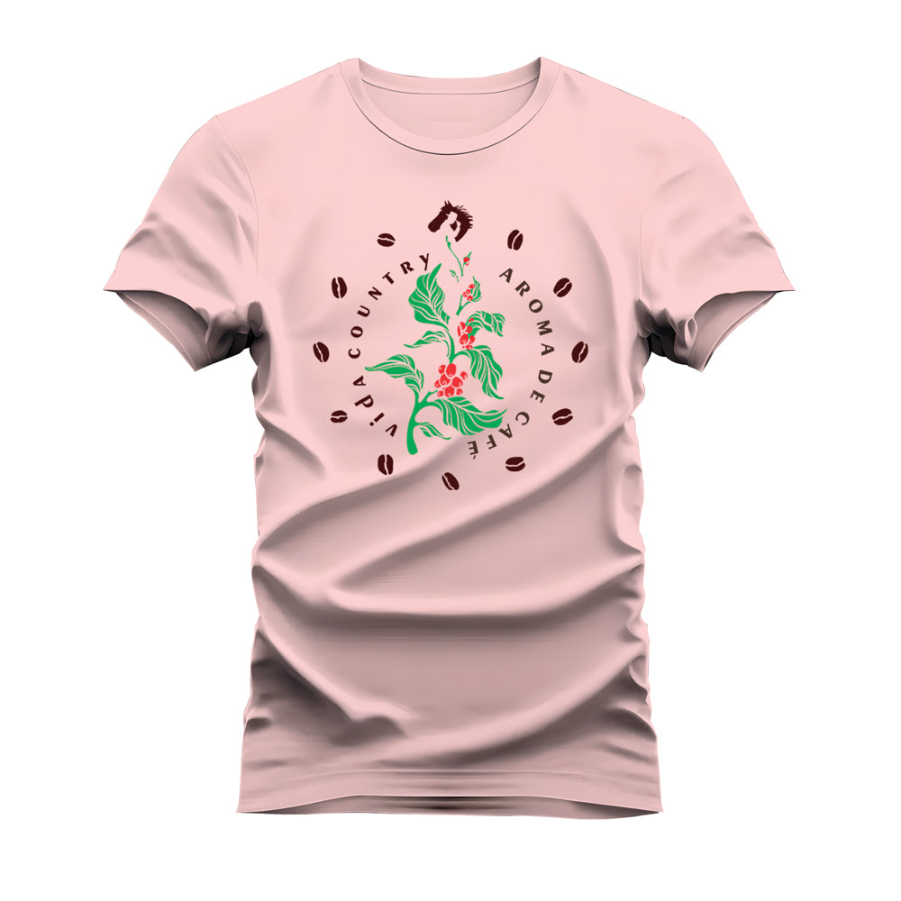CAMISETA PLUS SIZE VIDA COUNTRY AROMA DE CAFÉ
