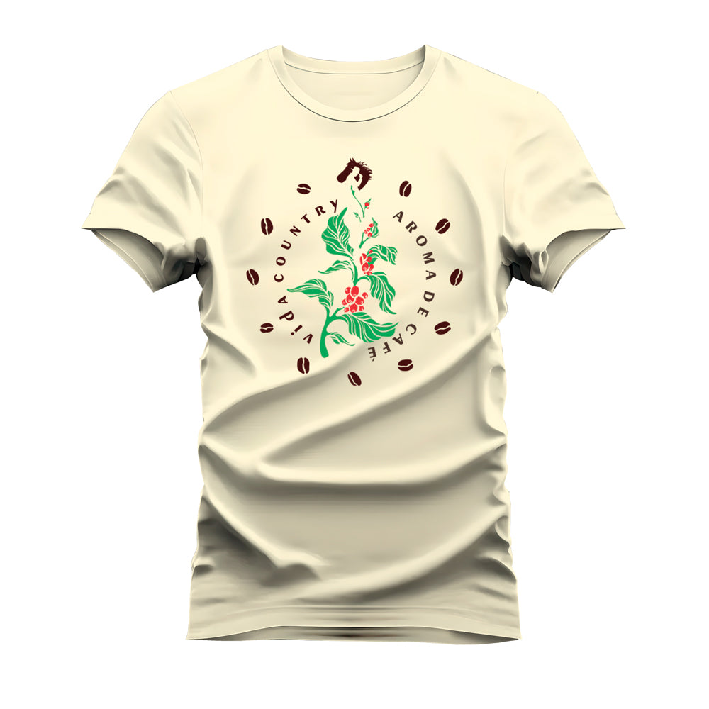 CAMISETA PLUS SIZE VIDA COUNTRY AROMA DE CAFÉ