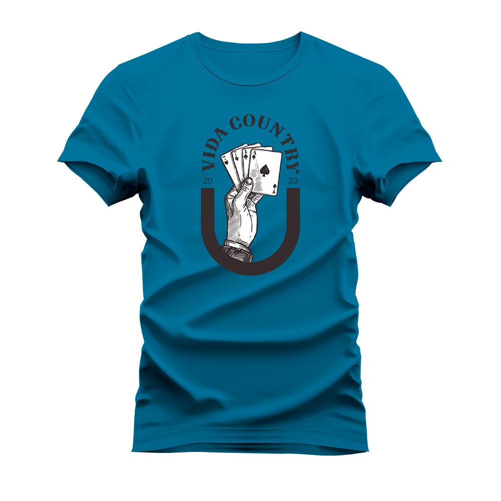 CAMISETA PLUS SIZE VIDA COUNTRY JOGUE O BARALHO