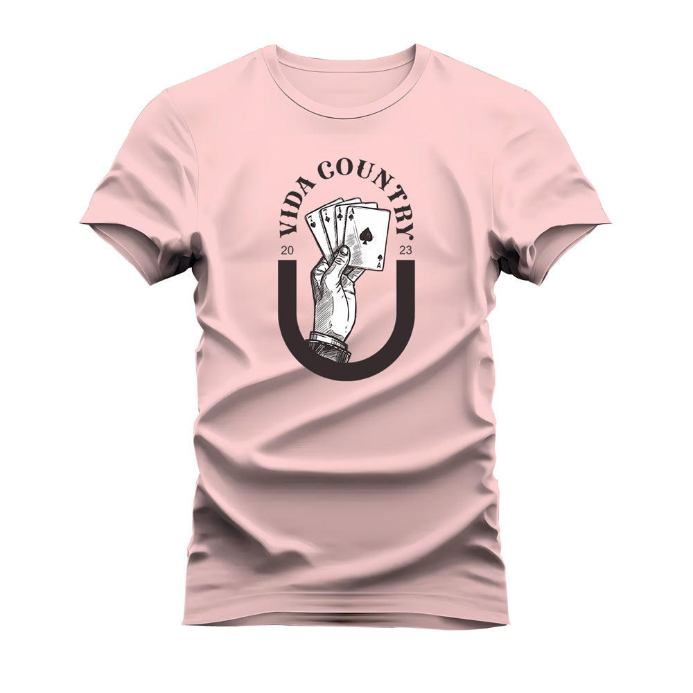 CAMISETA PLUS SIZE VIDA COUNTRY JOGUE O BARALHO