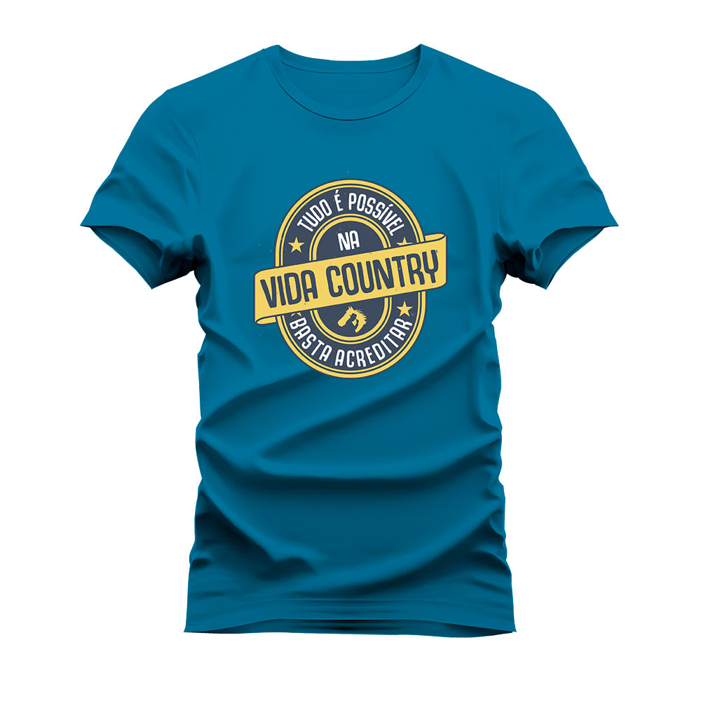 CAMISETA PLUS SIZE VIDA COUNTRY TUDO É POSSIVEL