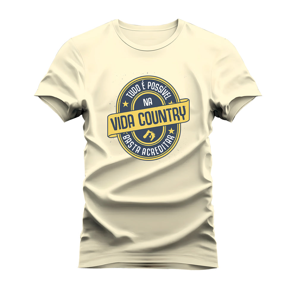 CAMISETA PLUS SIZE VIDA COUNTRY TUDO É POSSIVEL