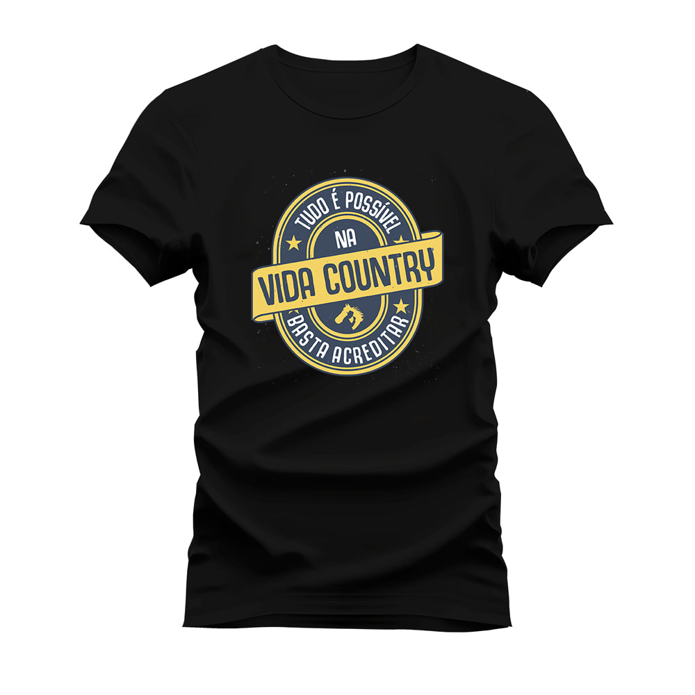 CAMISETA PLUS SIZE VIDA COUNTRY TUDO É POSSIVEL