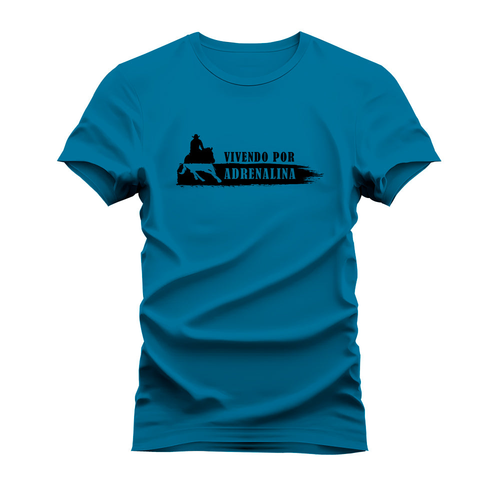 CAMISETA PLUS SIZE VIVENDO POR ADRENALINA