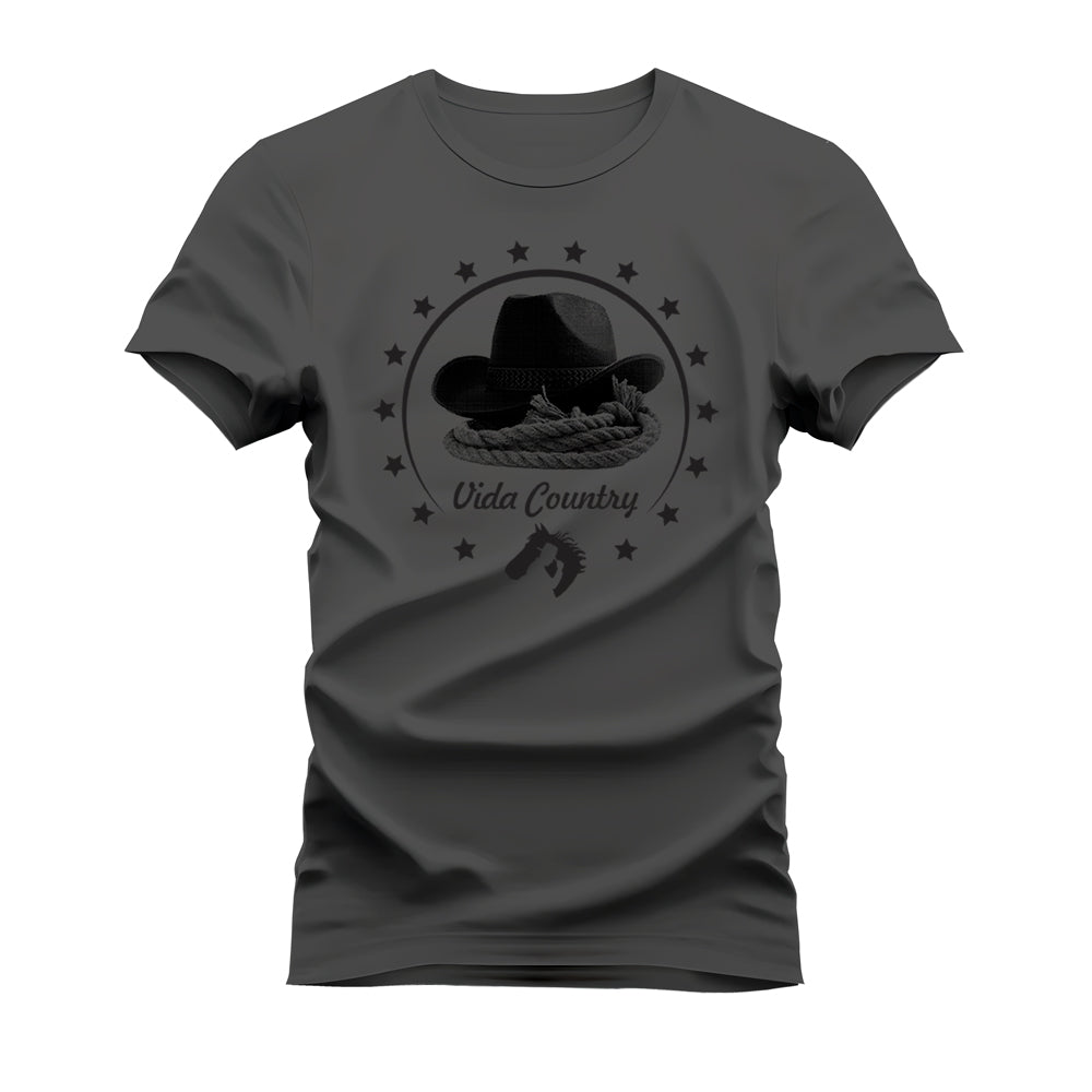 CAMISETA VIDA COUNTRY CHAPÉU